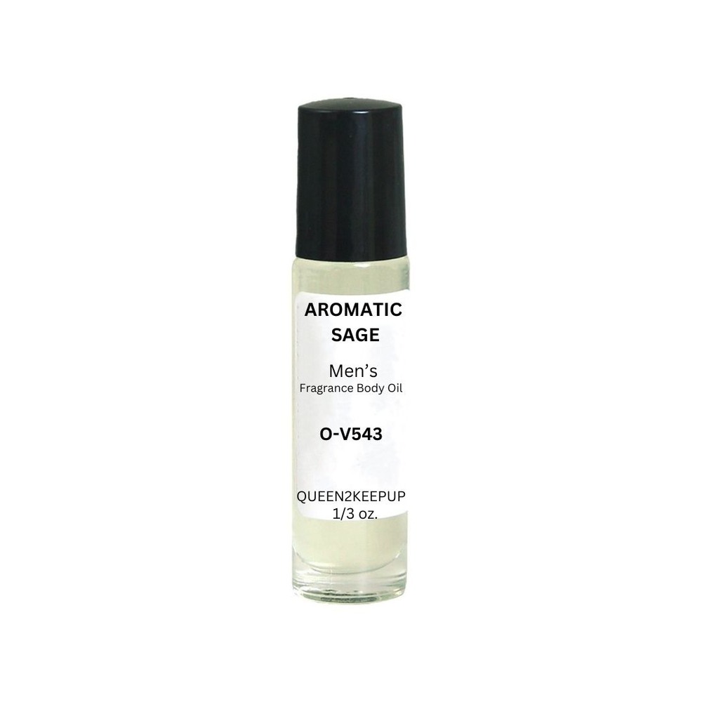 Aromatic Sage (Men) Body Oil 10 ml Fragrance All Natural 1/3 oz Roll-On Scent